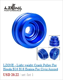 LZONE-Racing алюминиевый OEM размер легкий шкив коленчатого вала для 93-01 Honda Prelude H22 VTEC JR-CP012