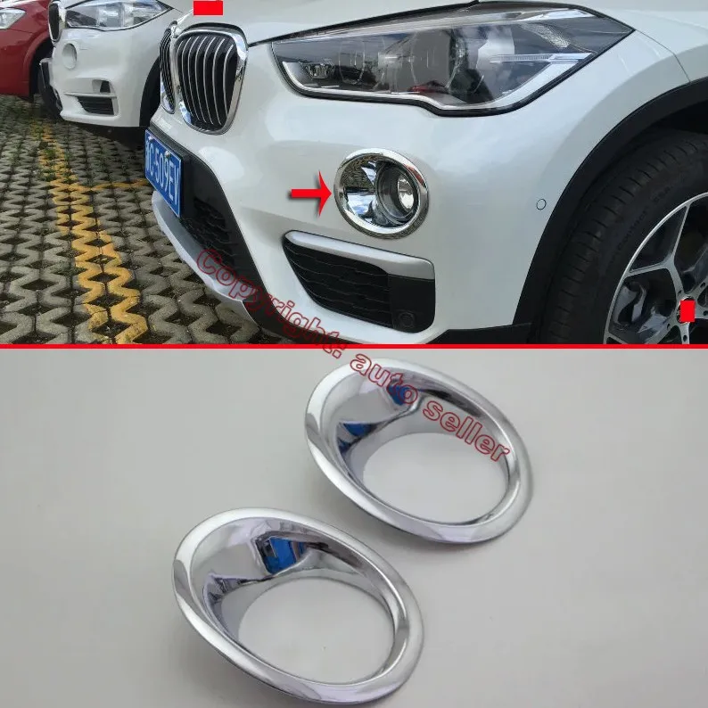ABS Chrome Front Fog Light Lamp Cover Trim For BMW F48 X1 2016 2017 | Chromium Styling