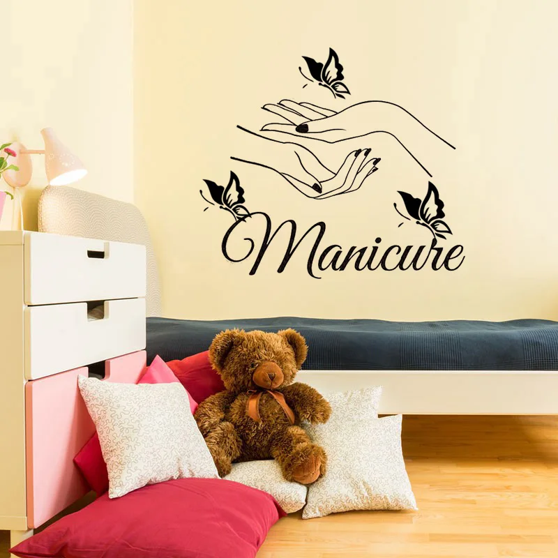 Сексуальный Маникюр Салон красоты DIY обои Съемные Виниловые домашний декор
