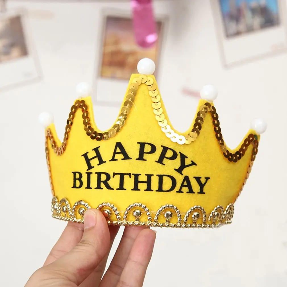 Желтая новая корона со светодиодной подсветкой яркая шляпа король принцесса
