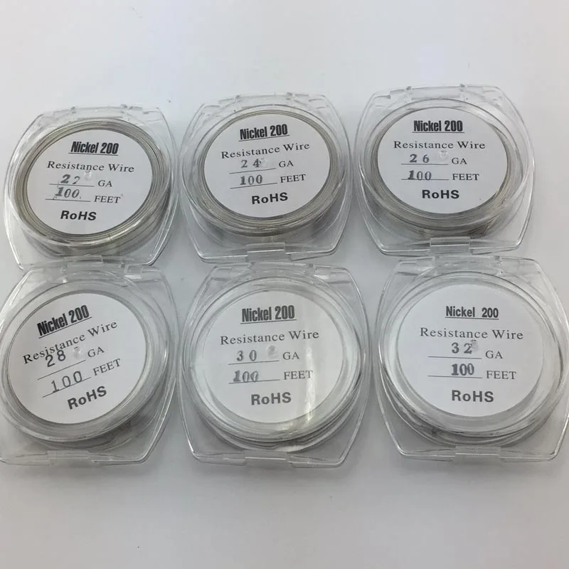2pcs Nickel 200 Temperature Control Heating Wire 30m/roll Electronic Cigarette for RDA Vape Atomizer Prebuilt Coil Total 200Feet |