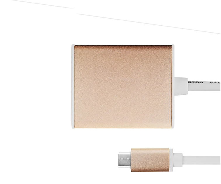 Переходник USB 3 1 Type C в VGA двусторонний переходник для Macbook 12 дюймовый золотистый и