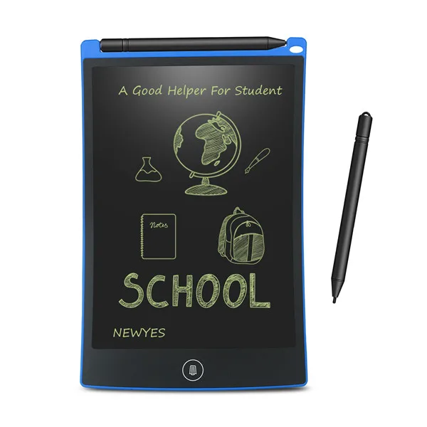 Blue NEWYES 8,5 дюймов ЖК цифровой планшет для рисования блокнот электронный блокнот для рукописного ввода графическая доска со стилусом детская ручка подарок - Цвет: Blue