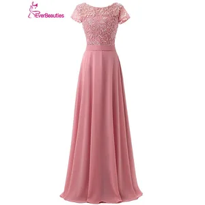Bridesmaid Dresses Long 2020 Chiffon with Lace Appliqued Cap Sleeves Bridesmaids Gowns Wedding Guest Dresses vestido madrinha Bridesmaid Dresses Long 2020 Chiffon with Lace Appliqued Cap Sleeves Bridesmaids Gowns Wedding Guest Dresses vestido madrinha