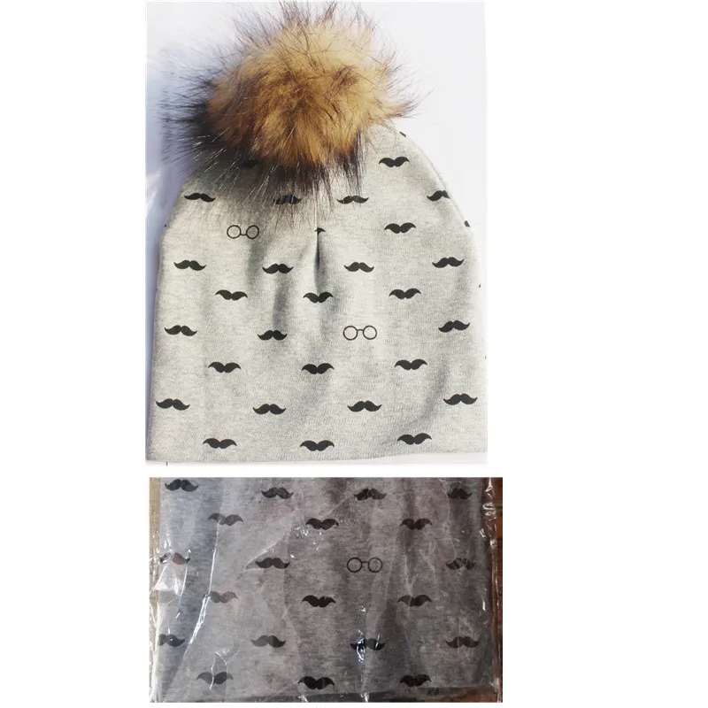 glass grey hat set Г. Новые брендовые Детские вязаные шапки, комплект с утепленным воротником, с рисунком панды, Бэтмена, хлопковая детская шляпа, шарф, комплекты - Цвет: glass grey hat set