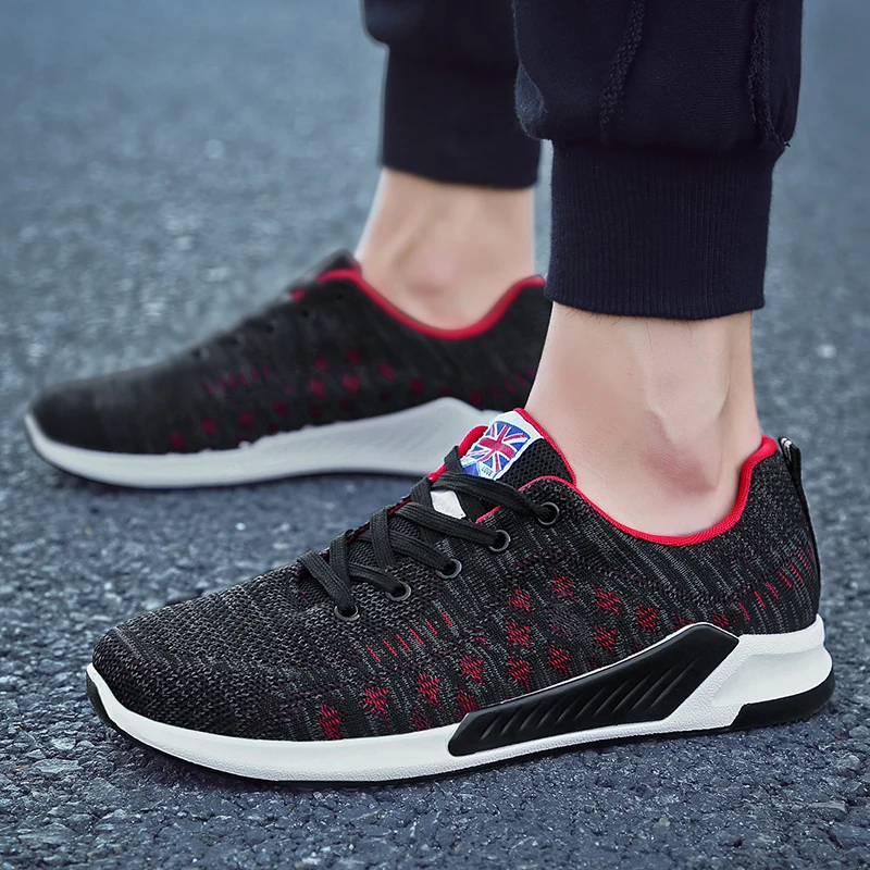 Новинка 2018 года Мужская обувь сезон весна-осень дышащая Тканевая из сетчатого