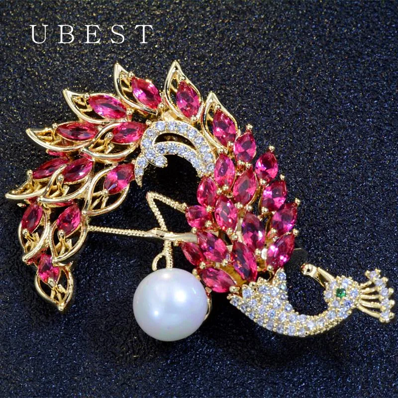 UBEST ювелирные изделия Нежный Павлин Брошь для женщин платье шарф шпильки Мода