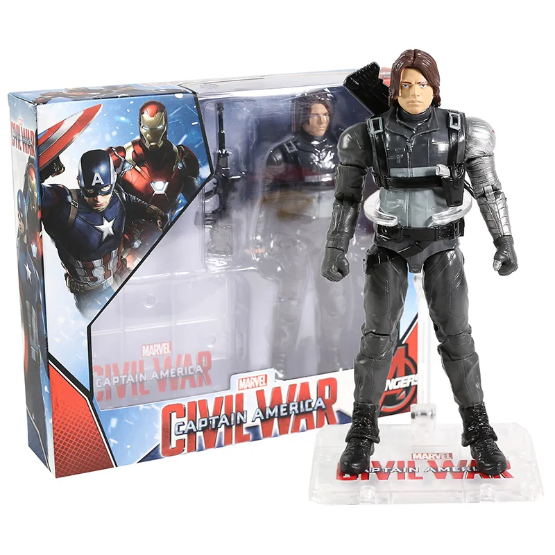 Bucky Мстители Бесконечность войны фигурки танос Железный человек Капитан Америка человек паук Халк Hawkeye Antman Экшн фигурки игрушка - Цвет: Bucky