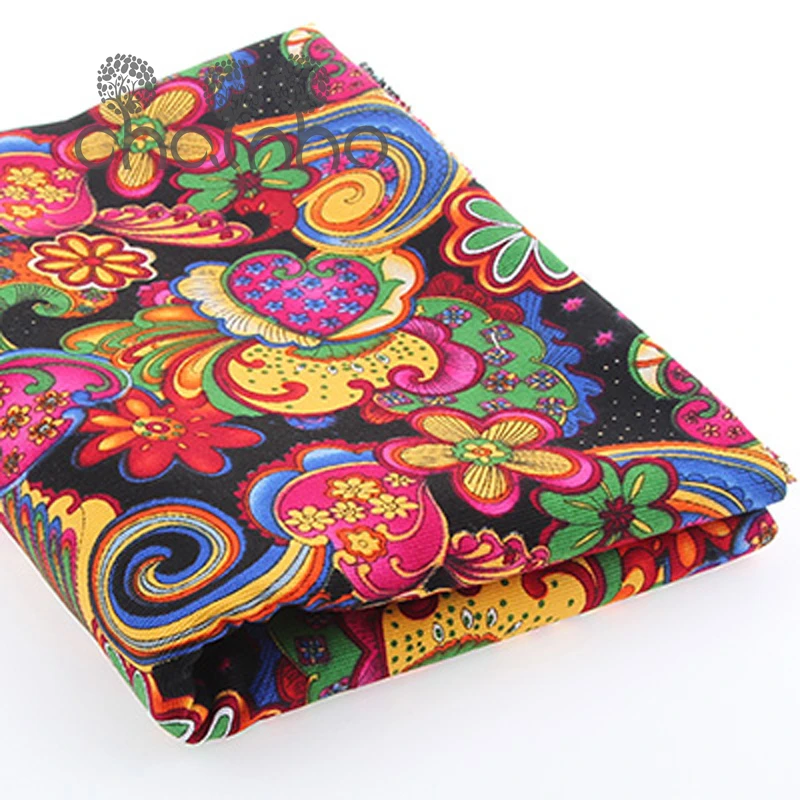 

Upholstery Canvas Fabric Cotton Duck Fabric For Bag Shoes Purse Doll Home Decration Material Cushion Floral Half Yard CCU028