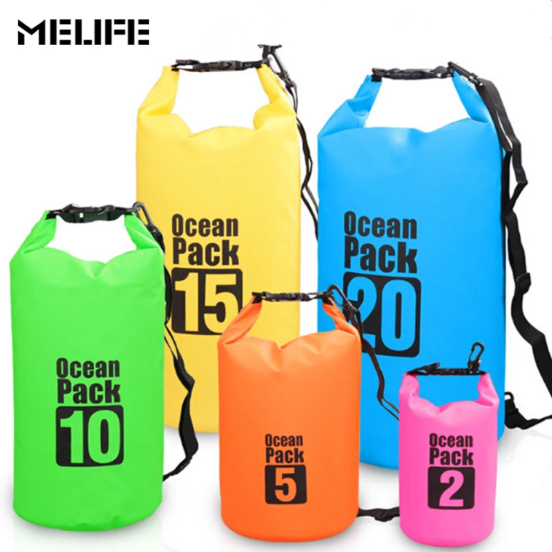 

MELIFE 2-15L Waterproof Storage Dry Bag Ocean Pack Sack Floating Sailing Canoing Boating Water Resistance Sport Swimmings