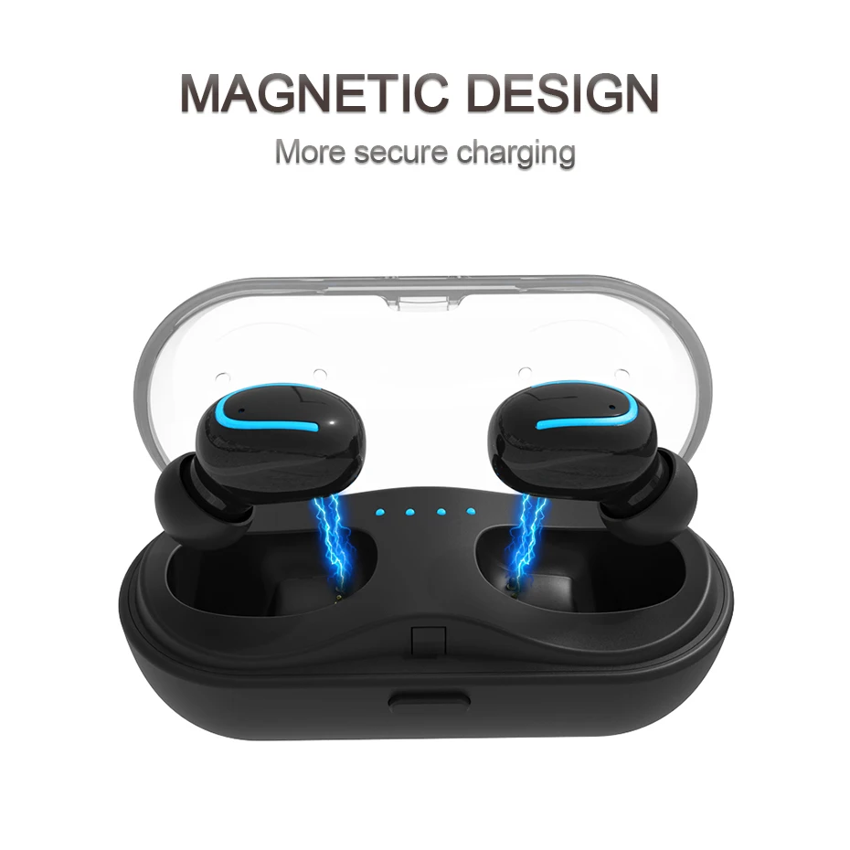 Беспроводные наушники Bluetooth спортивные басы с микрофоном для мобильного