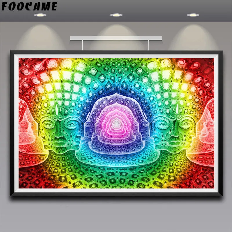 Trippy Alex серый Psychedelic плакаты и принты настенная живопись холст украшение дома