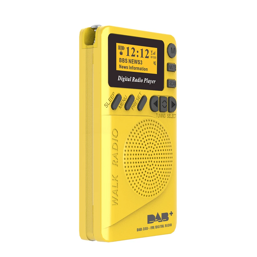 Цифровой радиоприемник KKMOON Pocket DAB Mini + цифровое радио с MP3 плеером FM ЖК дисплей
