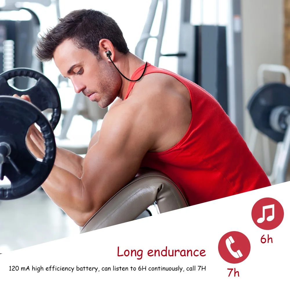 X3 Wireless Headphones Bluetooth Earphone Sports Stereo Bass in Ear Monitor Neckband Earphones Headset with Mic for Phone | Электроника