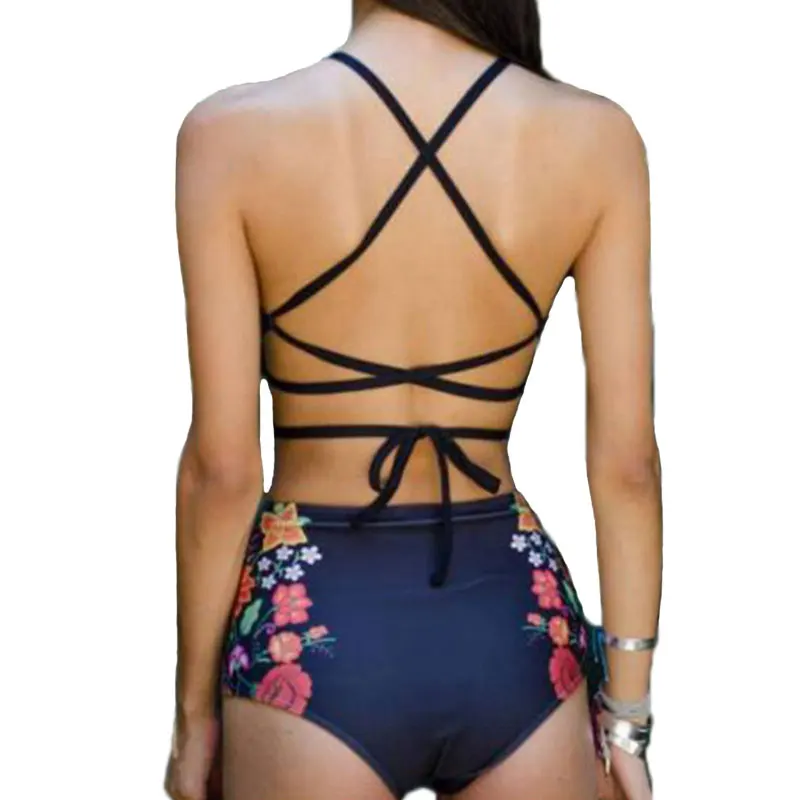 Купальник YIEAVESS женский с высокой талией цветочным принтом|bikini set|bikini bikinibikini waist