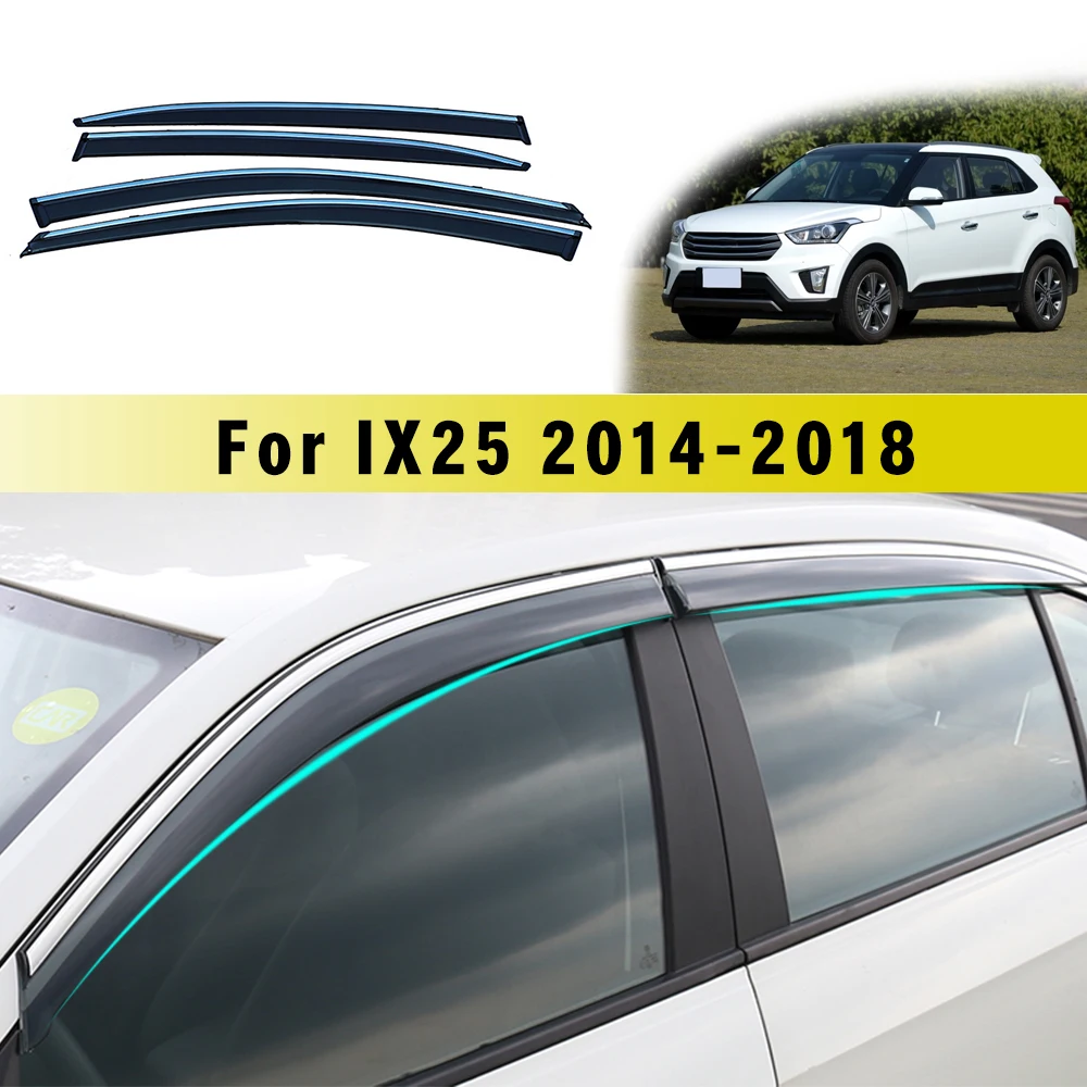 MyHung стайлинга автомобилей для hyundai IX25/Creta дым Окно Солнцезащитный козырек дефлектор гвардии аксессуары 4 шт