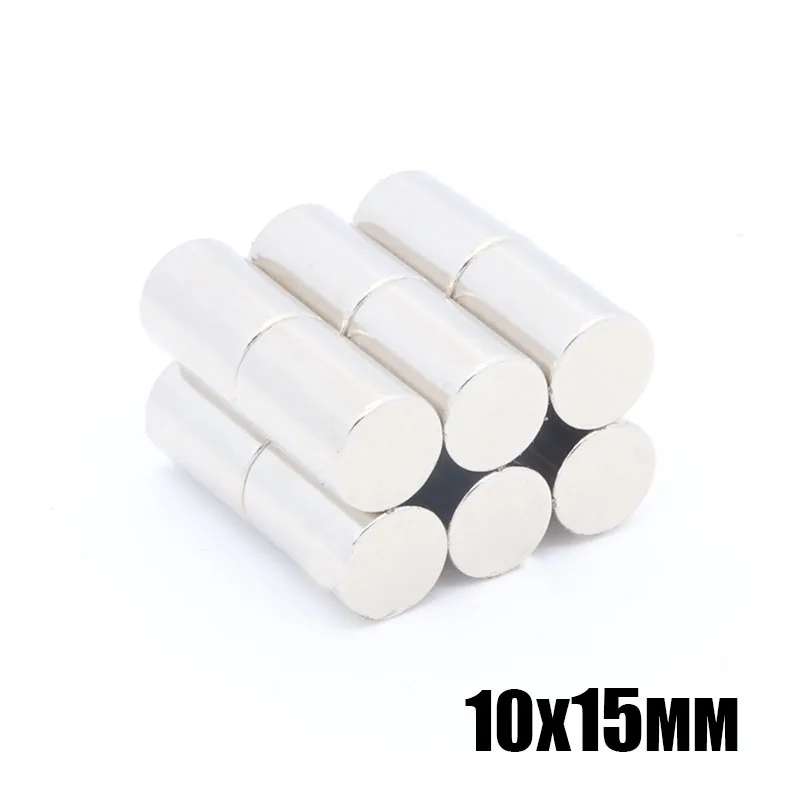 Неодимовый магнит 10x15 мм сильный редкоземельный s 10*15 постоянный круглый 50