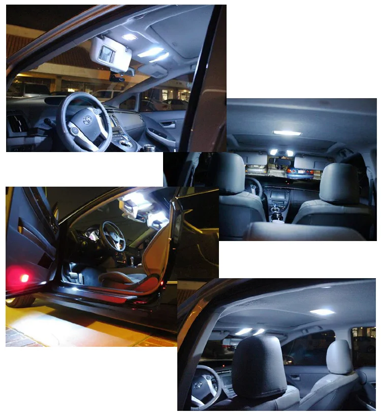 AutoEC 10X Car LED Festoon Panel COB 18 chips 26*16mm with T10 Ba9s adapter Reading Light #LL14 | Автомобили и мотоциклы