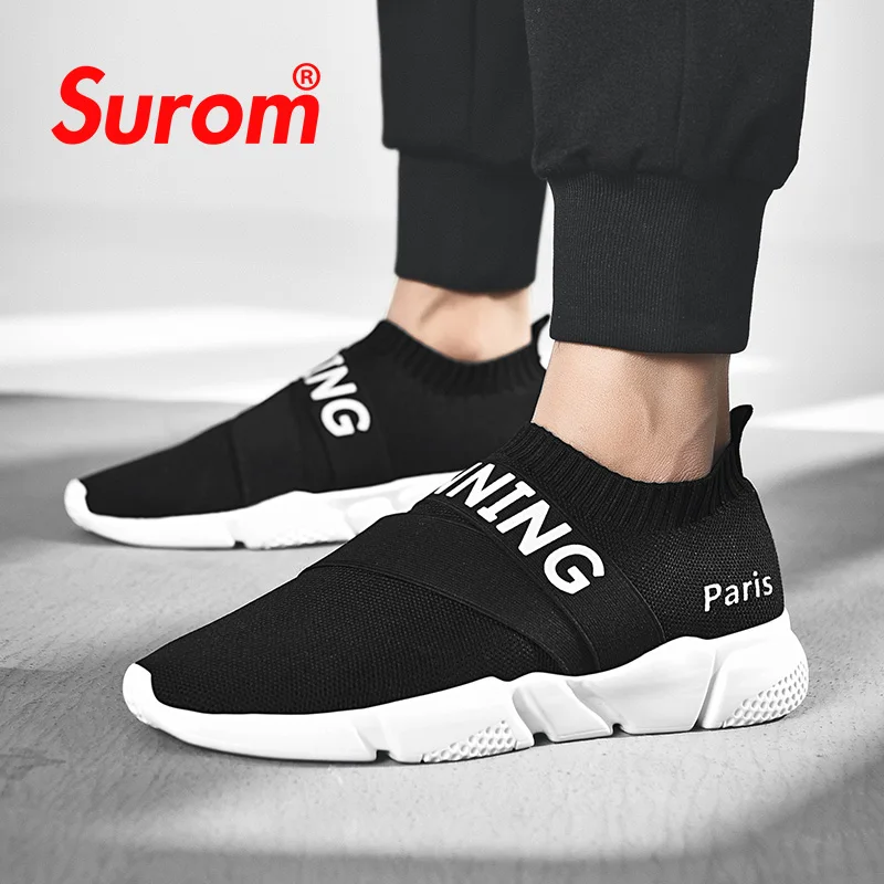 Surom Unisex Casual Shoes Breathable Sneakers Men Summer New Male trainers Lightweight Flats Stretch Fabric Krasovki | Обувь