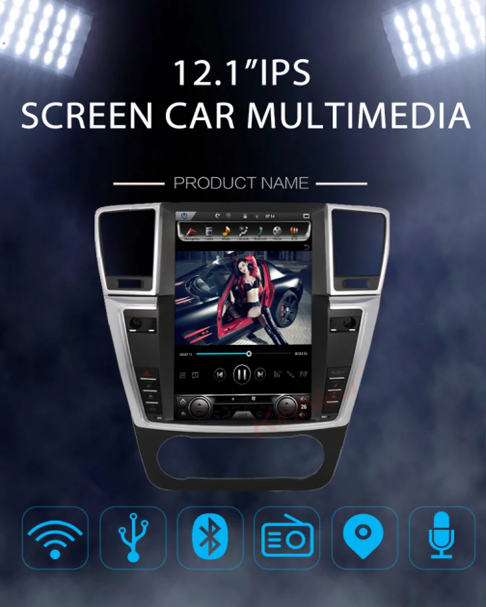 KiriNavi 12," вертикальный Telsa экран Android автомобильный Радио для Mercedes benz GL GL350 GL400 GL450 ML ML300 ML350 автомобильный Dvd мультимедиа