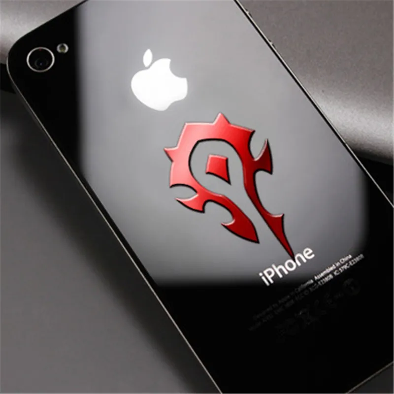 

Luxury Anime Metal Phone Sticker For iPhone11Pro XS Horde Alliance Gaming Decoration Sticker