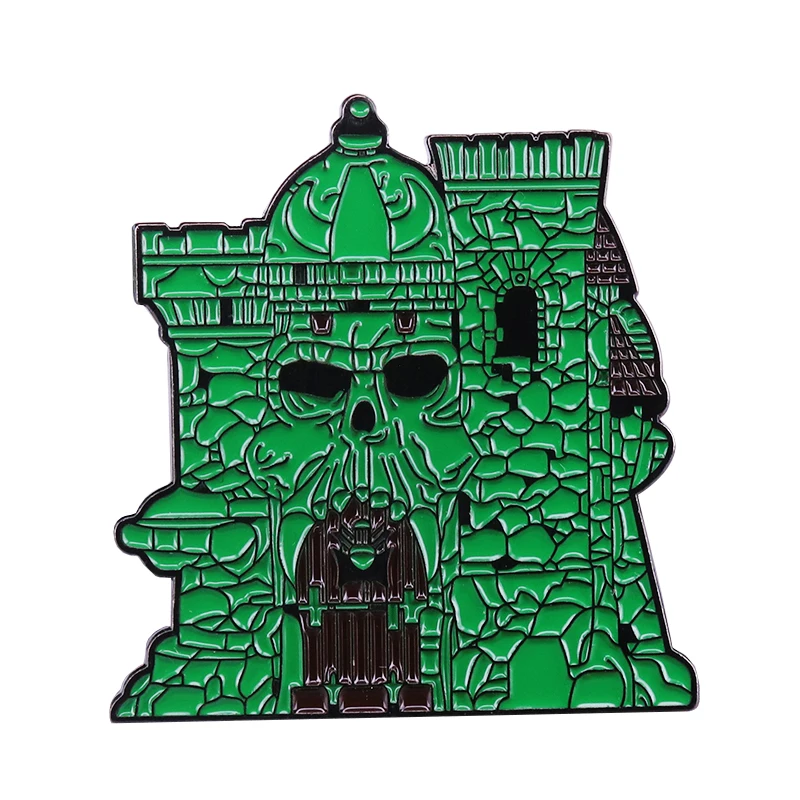Замок grayskull брошь он-man и Мастера Вселенной скелетор контактный разъем питания