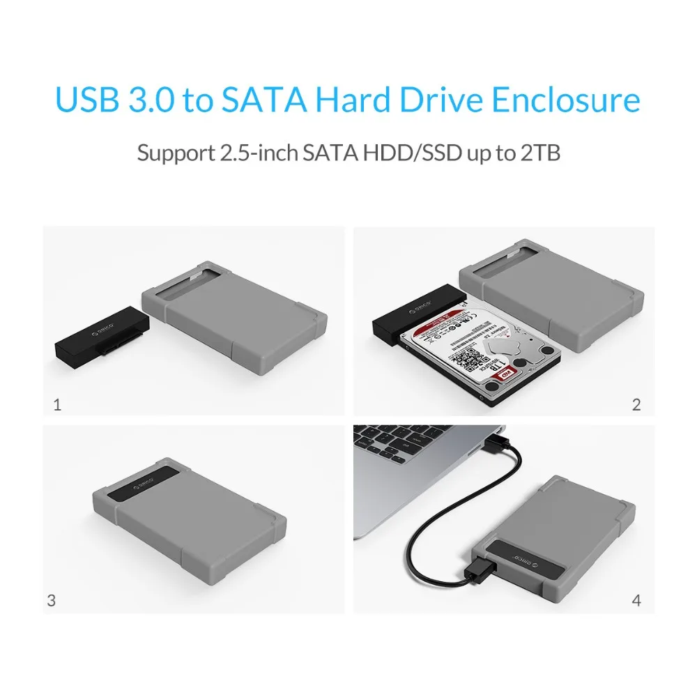 ORICO USB3.0 жесткий диск адаптер 2 5 дюймовый мобильный HDD ящик для инструмента