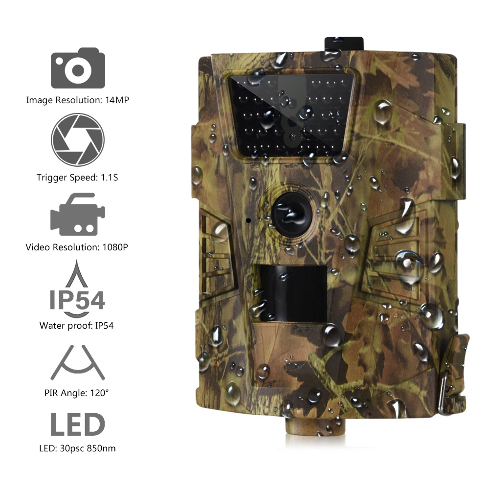 Suntekcam HT 001B Trail камера обновленная 14MP 30 шт. Инфракрасные светодиоды 850nm охотничья
