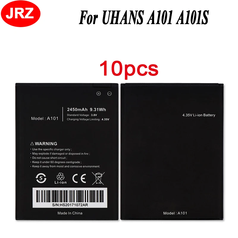 10 шт./лот 2450 мАч для аккумуляторов UHANS A101 A101S Batterie Bateria AKKU|battery for|lot batterybatteries batteries |