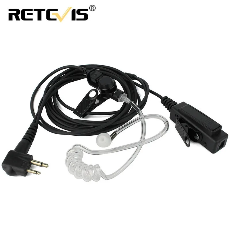 Retevis наушники Walkie Talkie 2 PIN тайная Акустическая трубка наушник гарнитура микрофон для Motorola Радио Walkie Talkie аксессуары