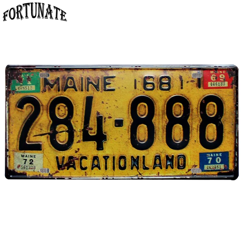 Новый номер номерной знак для автомобиля металлическая пластина винтажный