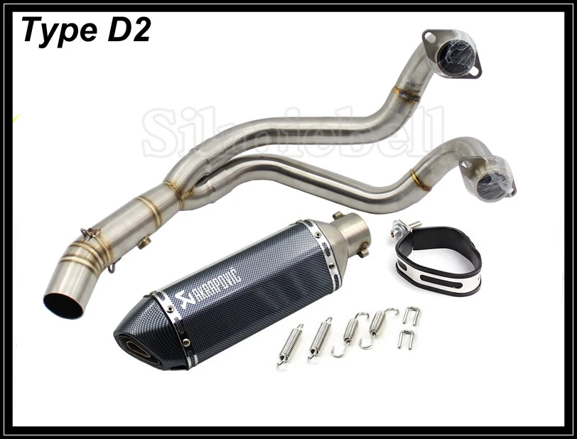 MT07 выхлоп Akrapovic выхлоп мотоцикла Escape Moto выхлопная труба без шнуровки полная система для Yamaha MT-07 FZ07 FZ-07 Tracer XSR700