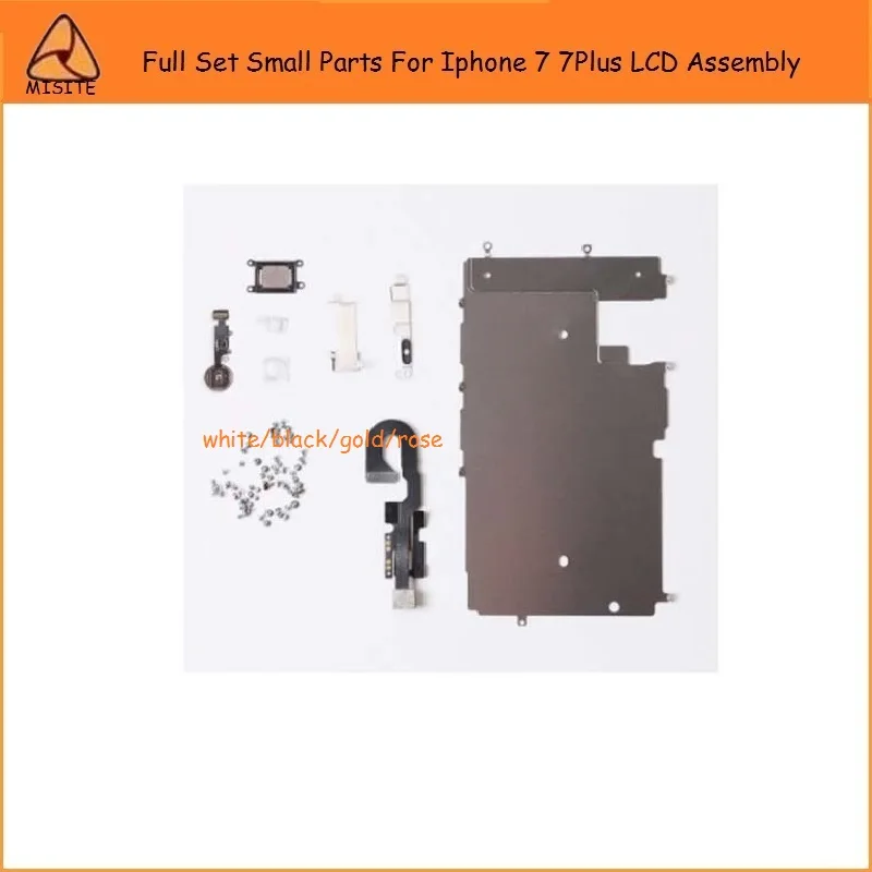 2Pcs for i Phone 7 Plus 7G Full Set LCD Screen Small Spare Parts+Front Camera+Earspeaker+LCD Metal Plate Shield+Home Button Flex | Мобильные