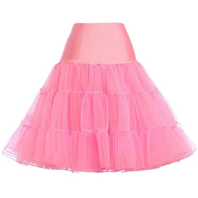 

Pink Tutu Skirt Silps Rockabilly Petticoat Underskirt Crinoline Fluffy Pettiskirt for Wedding