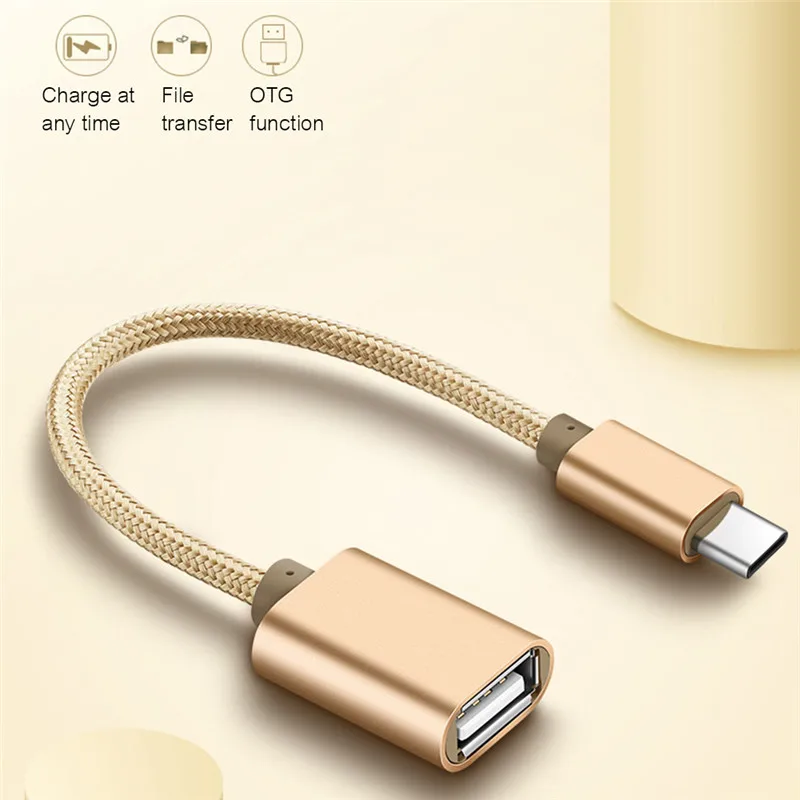 USB C адаптер OTG кабель Type к 2 0 для Samsung HUAWEI Xiaomi MacBook USBC OTG|Кабели мобильных телефонов| |
