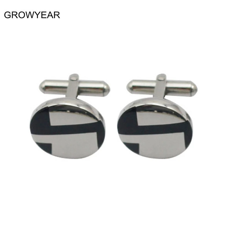 

Запонки мужские двухцветные из нержавеющей стали