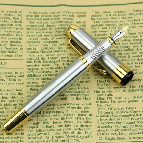Лидер продаж, съемный преобразователь чернил серебряного перьевая ручка JINHAO 250 м с золотым наконечником