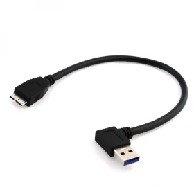 Кабель USB 3 0 Type A Male Micro B с левым углом 100 шт./лот 20 см бесплатная доставка Fedex angle