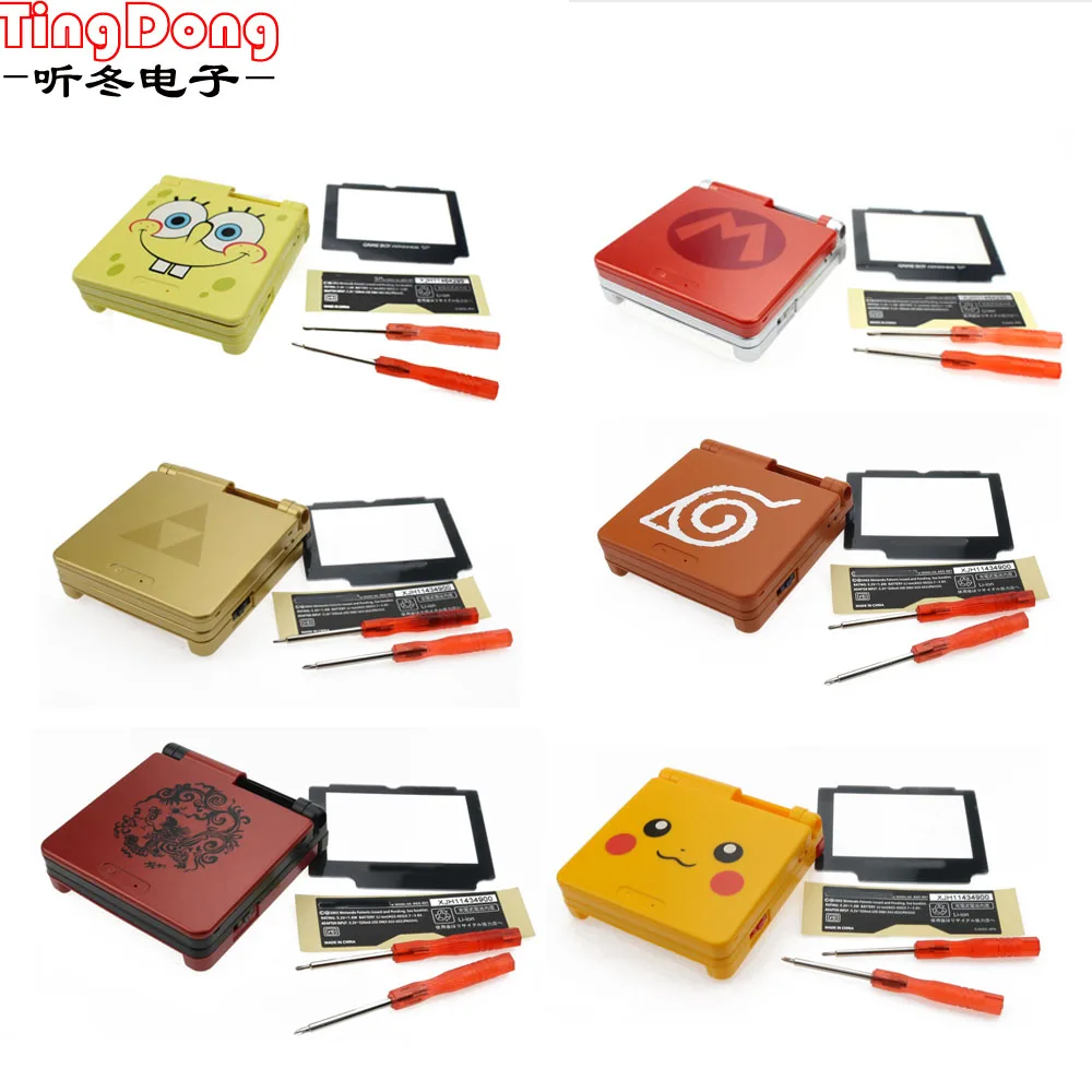 5 шт. для Nintendo GBA SP SuperMario полный корпус чехол Крышка Ручка игровой консоли часть