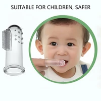 fashion oral health care baby kid soft silicone finger toothbrush gum massager brush clean teeth