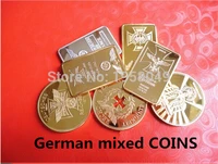 70 pcs gold plated german coin collection setww2 germany coin collection set dhl free shipping