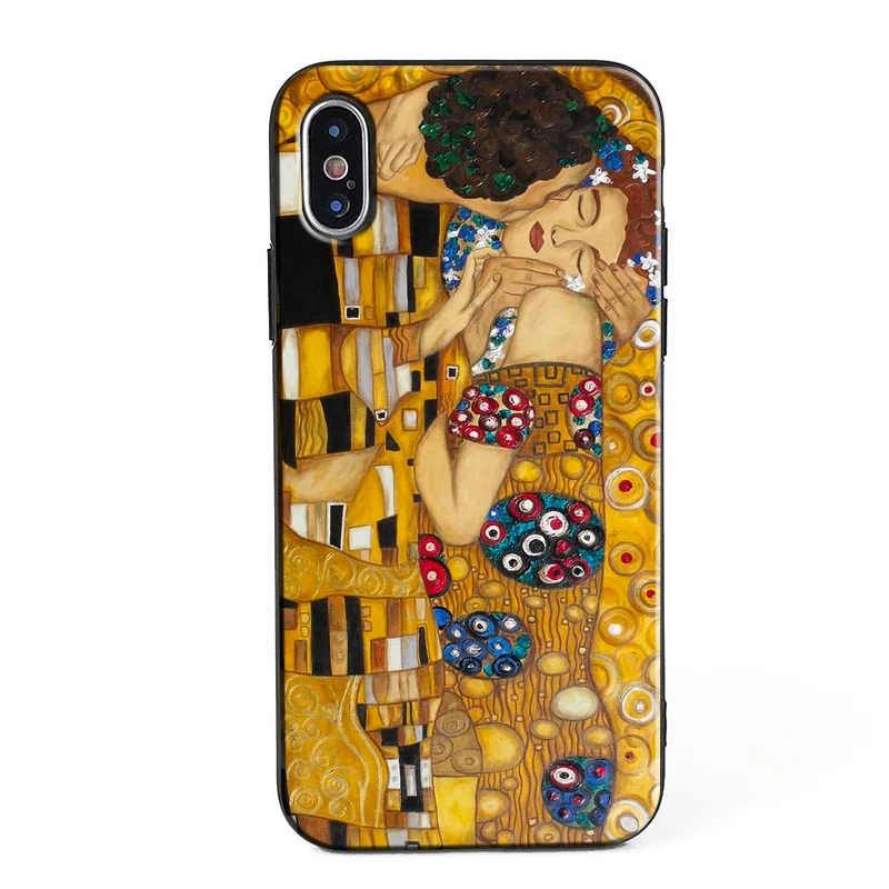 Мягкий силиконовый чехол с рисунком поцелуя Густава Климта для iPhone 6 6S 7 8 Plus X 5 5S SE x xs max xr 11 pro max чехол