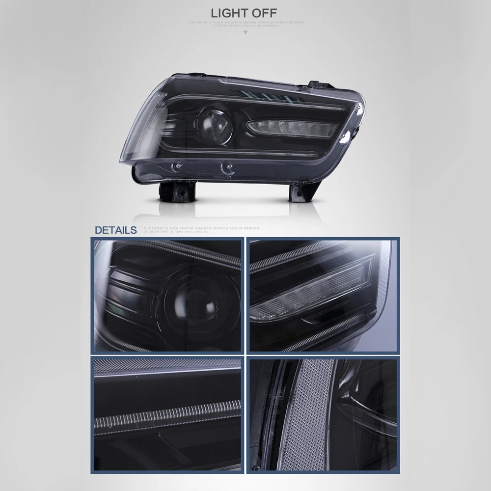 Для Dodge charger 2011 2012 2013 2014 светодиодный DRL фара в сборе|Фара для авто сборе| |