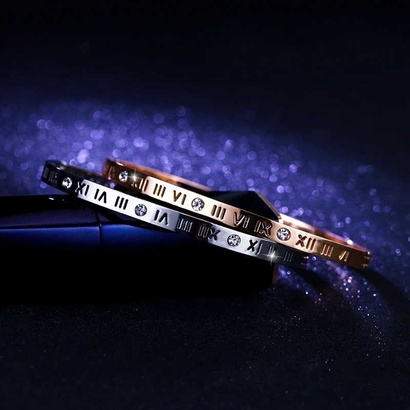 18KGP розового цвета: золотистый серебристый Цвет титановая сталь римскими цифрами