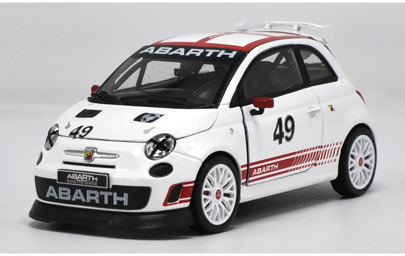 4 Оригинальная фабричная 1:24 FIAT 500 ABARTH 500 игрушечная машинка из сплава, игрушки для детей, литая модель автомобиля, подарок на день рождения - Цвет: 4