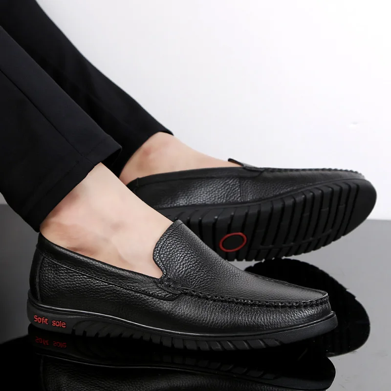 1Men Genuine Leather Shoes outdoor Business Dress Moccasins loafers Flats Slip On New Men's Casual Mens L5 | Обувь