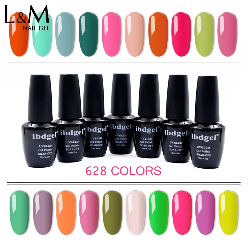 3 Pcs Gel Polish Nail ibdgel Brand Stickers Set Kit UV Lamps (1colors+1top+1base) Colorful Varnishes 30 Days Lasting Manicure | Красота и
