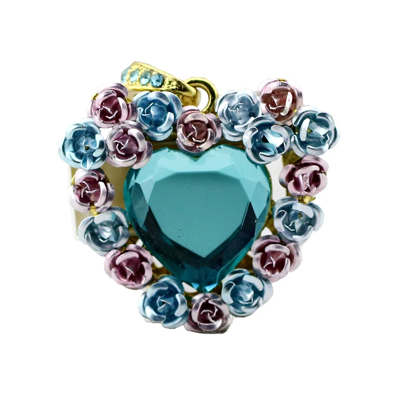 Украшенные цветком из страз ювелирное изделие в виде сердца 4GB/8GB/16GB/32GB/64GB карта