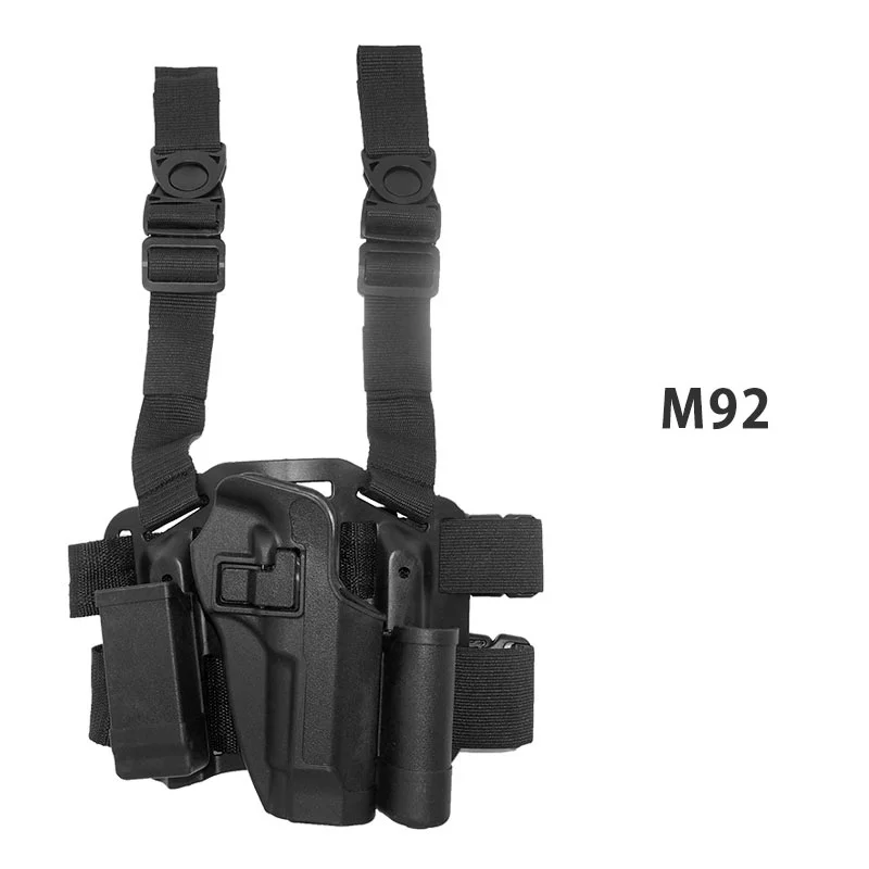M92 CQC Glock пистолет кобура правой рукой падения нога держатель Airsoft Принадлежности для охоты USP 1911 SIG Sauer P226 Глок 17 19 22 - Цвет: M92