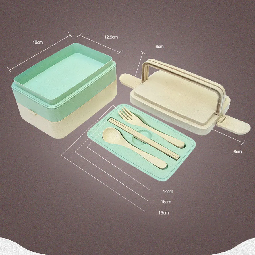 Ланч-бокс контейнер для еды Bento box детей герметичная теплоизоляция Microwavable с